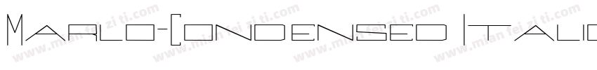 Marlo-Condensed Italic字体转换